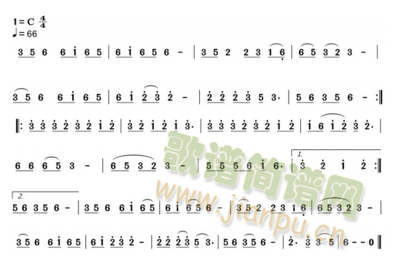 无我(二字歌谱)1