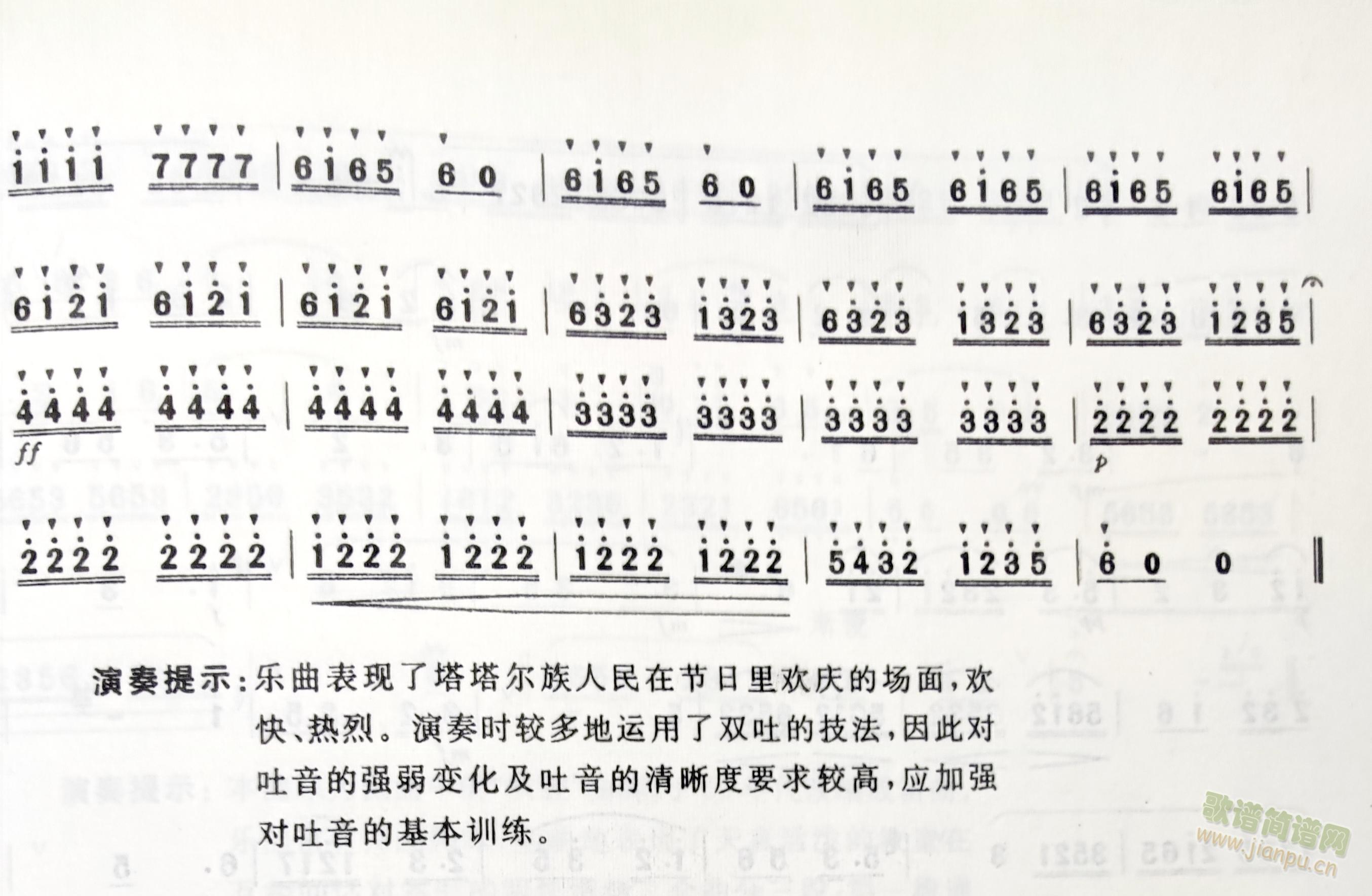 塔塔尔舞曲（笛子）(笛箫谱)3