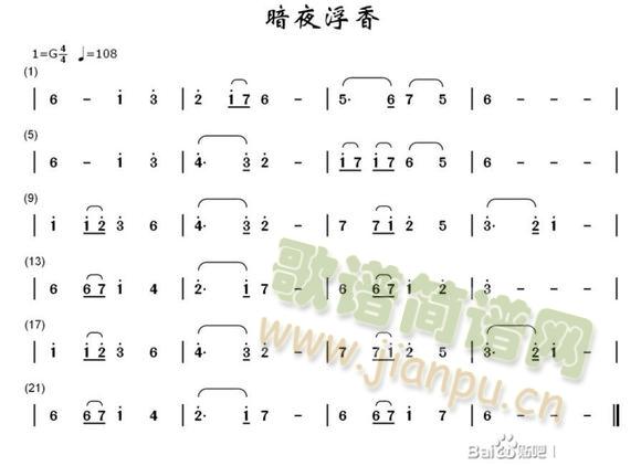 暗夜浮香(笛箫谱)1