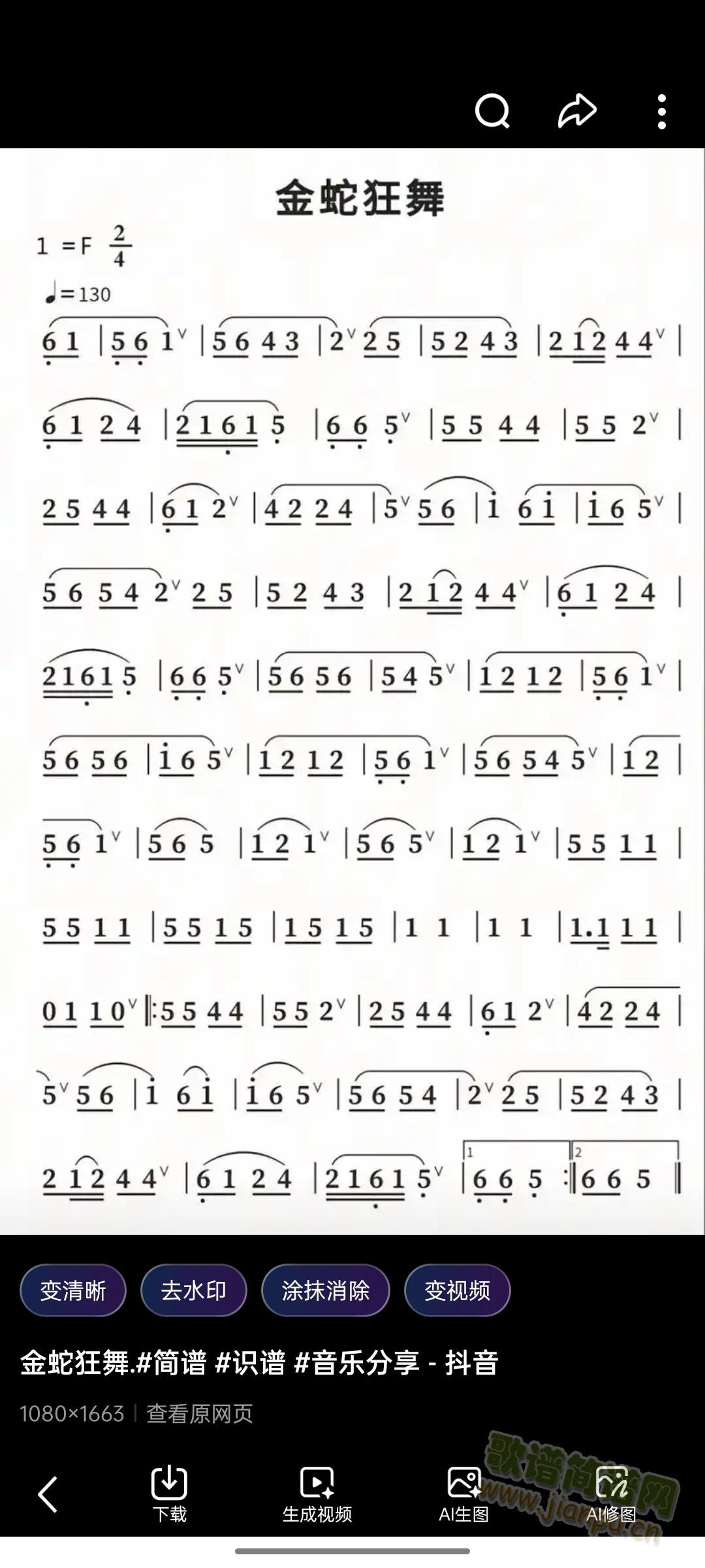 金蛇狂舞(其他乐谱)1