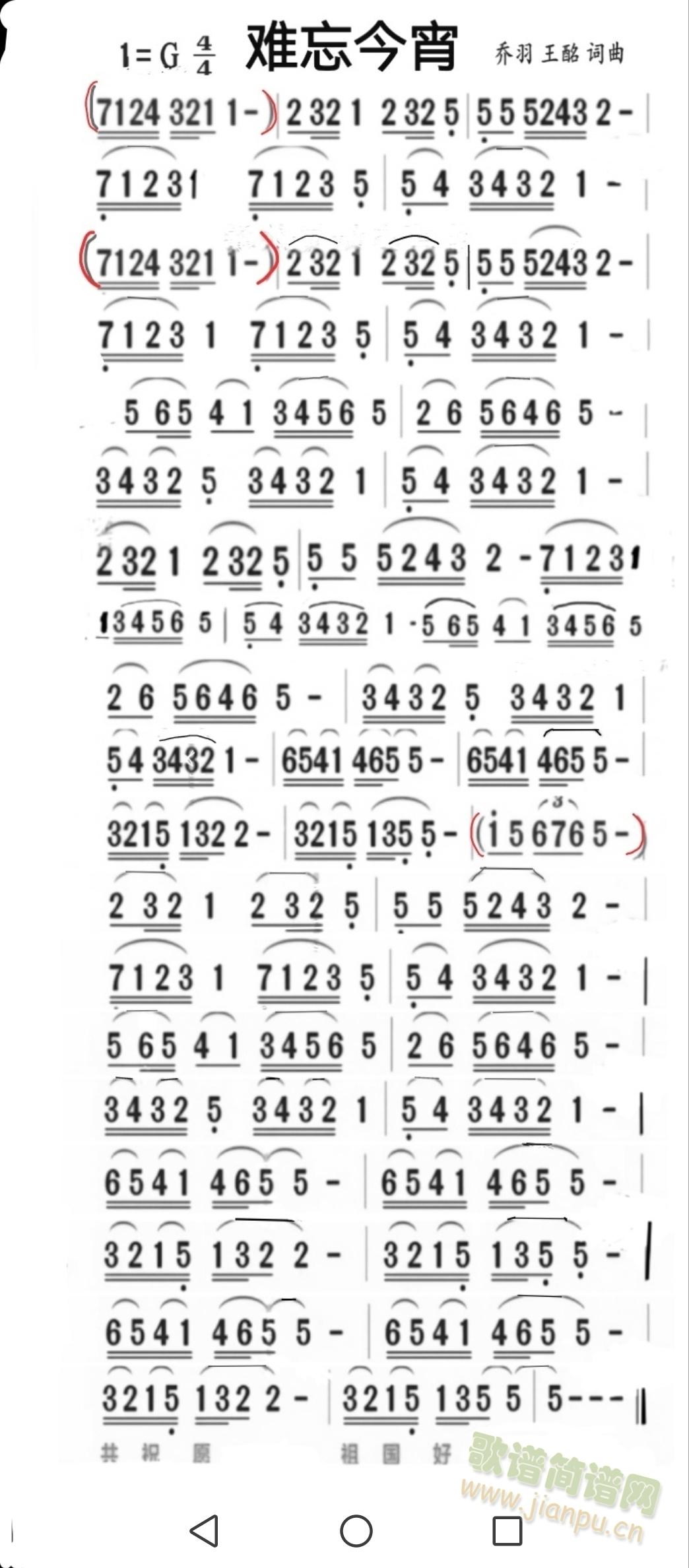 难忘今宵(笛箫谱)1